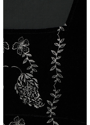 Черное кэжуал платье H&M с новогодним принтом