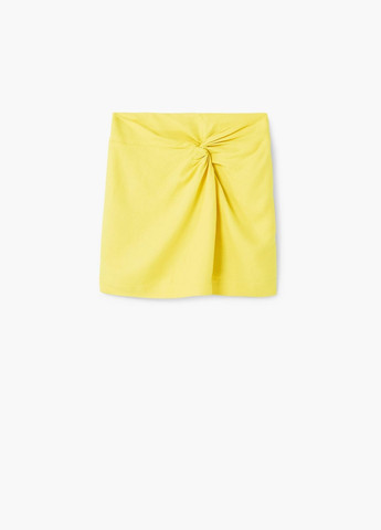 Желтая однотонная юбка Mango