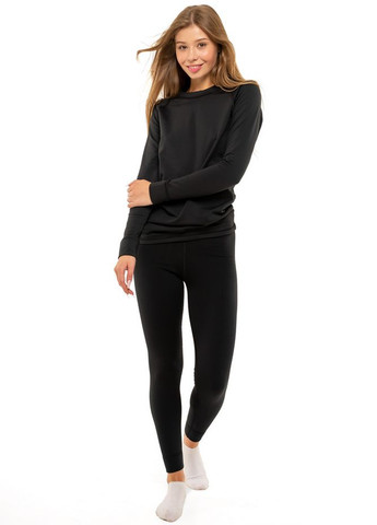 Женская термокофта с пониженной горловиной Черная ThermoX Alpina (263510709)