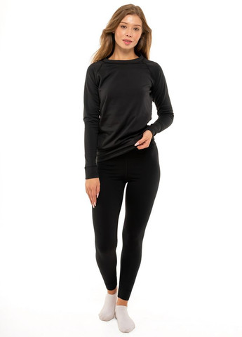 Женская термокофта с пониженной горловиной Черная ThermoX Alpina (263510709)