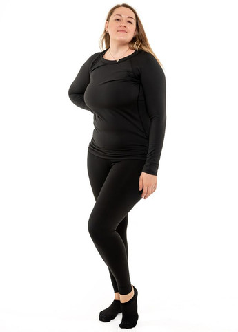 Женская термокофта с пониженной горловиной Черная ThermoX Alpina (263510709)