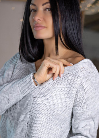 Серый демисезонный свитер "ева" Anika