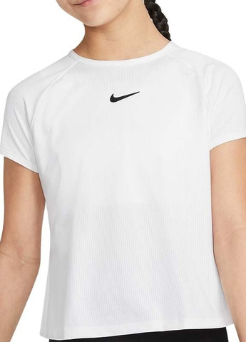 Белая демисезонная детская футболка g nkct victory df top ss white (xs) Nike