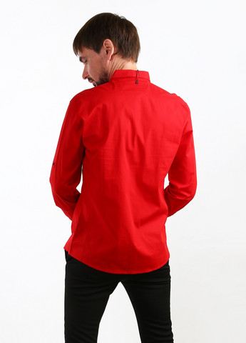 Красная кэжуал рубашка однотонная G-Port