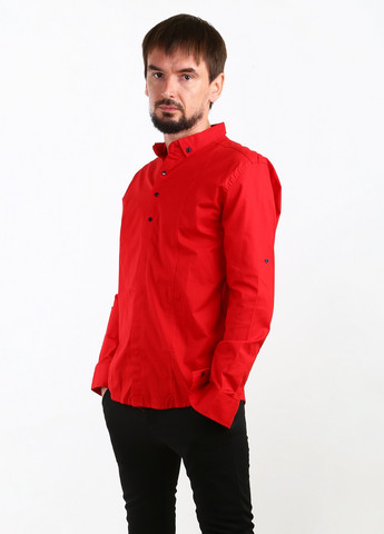 Красная кэжуал рубашка однотонная G-Port