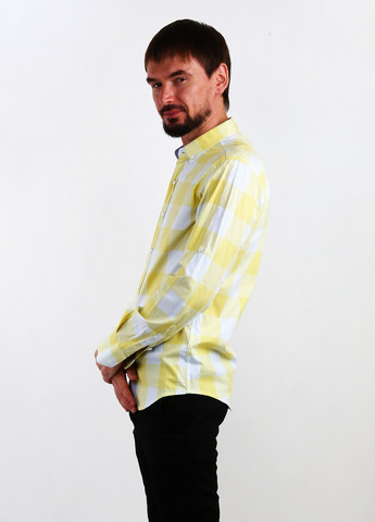 Желтая кэжуал рубашка в клетку Duran of style