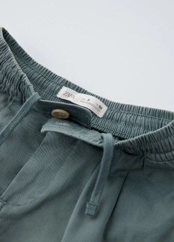 Серо-синие повседневный демисезонные брюки Zara