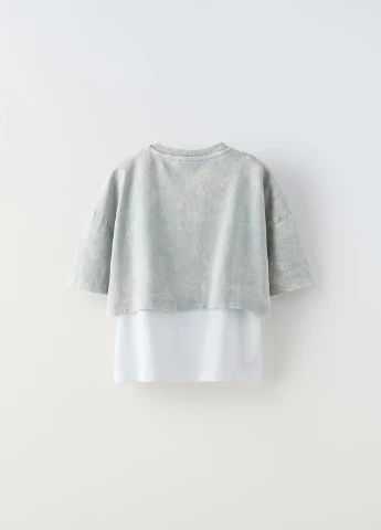 Сіра літня футболка Zara
