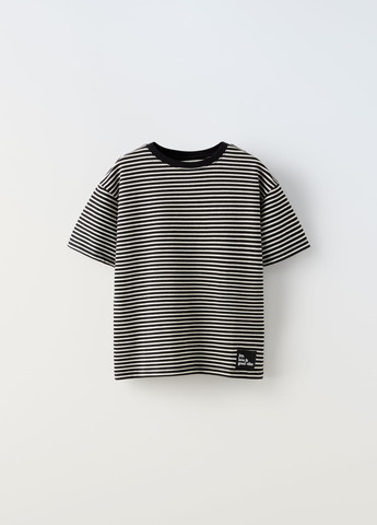 Комбинированная летняя футболка Zara