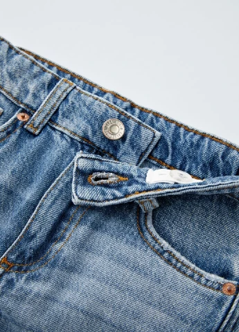 Синяя повседневный однотонная юбка Zara