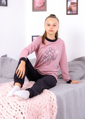 Розовая зимняя пижама для девочки (подростковая) Носи своє