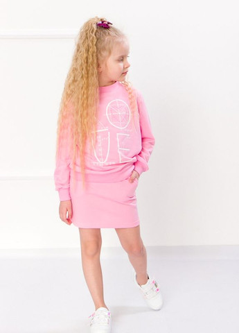 Розовый демисезонный комплект для девочки (джемпер+юбка) Носи своє