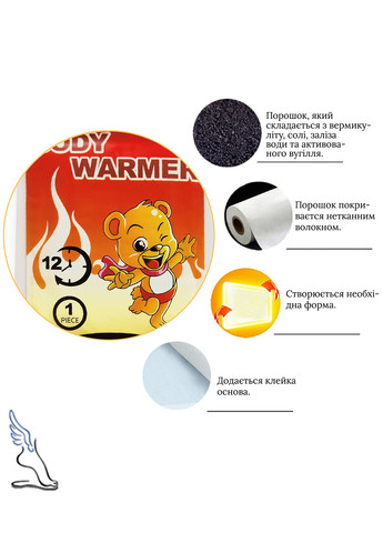 Набор 10 шт, химические грелки “Beibei Bear” на 12 часов на клейкой основе No Brand Хімічні грілки (264073470)