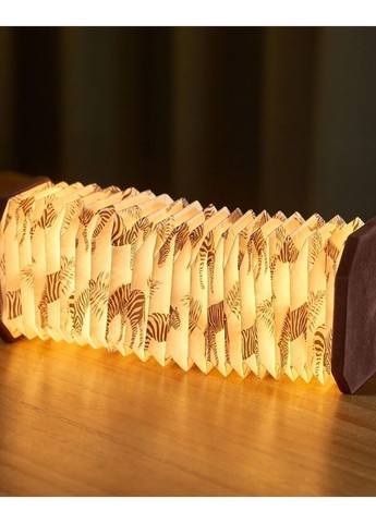 Світильник на акумуляторі Velvet ACCORDION Zebra, коричневий Gingko (263777184)