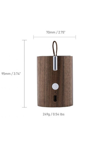 Портативний Bluetooth-динамік із вбудованим світильником Drum, дерево горіх Gingko (263777186)