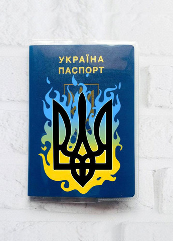 Обложка на паспорт книжку :: Тризуб Пламя (патриотический принт 257) Creative (263687843)