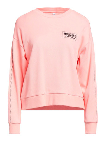 Жіночий рожевий светр світшот Underwear Moschino - Вільний, Прямий крій однотонний рожевий кежуал трикотаж - (263687108)