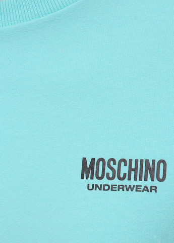Женский бирюзовый свитер свитшот Underwear Moschino - Свободный, Прямой крой однотонный бирюзовый кэжуал трикотаж - (263687109)