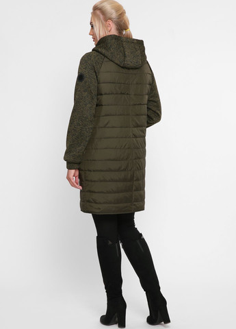 Оливкова (хакі) демісезонна подовжена куртка амалія Welltre