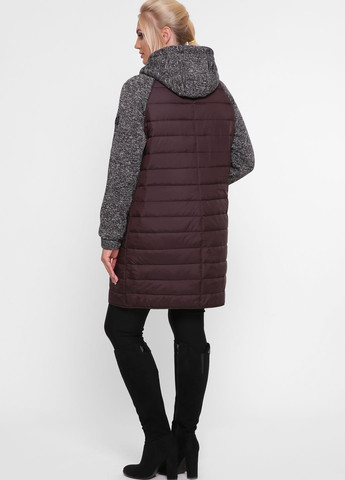 Бордова демісезонна подовжена куртка амалія Welltre