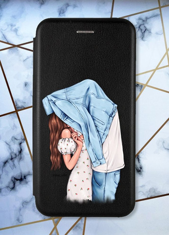 Чохол-книжка з малюнком для Samsung Galaxy A71/ A715 Чорний :: Поцілунок (принт 33) Creative (263698969)