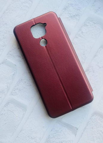 Чехол-книжка с рисунком для Xiaomi Redmi Note 9/10X Бордовый :: Тризуб Пламя (принт 257) Creative (263699056)