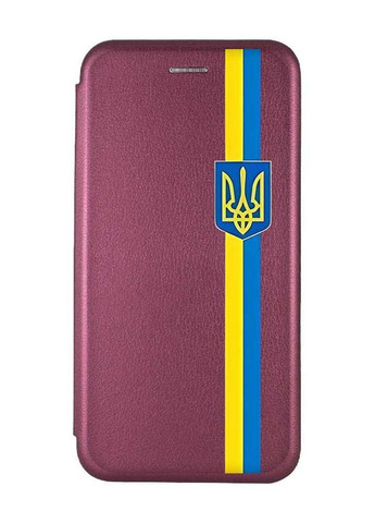 Чохол-книжка з малюнком для Samsung Galaxy S20 FE (G780) Бордовий :: Стрічка Україна (патріотичний принт 253) Creative (263698629)