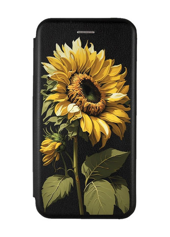 Чехол-книжка с рисунком для Samsung Galaxy A33 5G Чёрный :: Подсолнечник (принт 274) Creative (263696376)