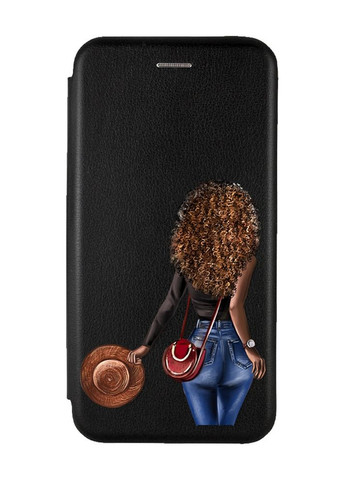 Чехол-книжка с рисунком для Samsung Galaxy A04s/ A13 5G Черный :: Девушка-мулатка (принт 10) Creative (263699194)