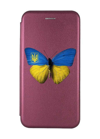 Чохол-книжка з малюнком для Samsung Galaxy S20 FE (G780) Бордовий :: Метелик Україна (принт 255) Creative (263697322)