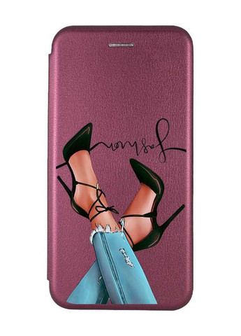 Чехол-книжка с рисунком для Samsung Galaxy S20 FE (G780) Бордовый :: Ножки (принт 60) Creative (263698317)