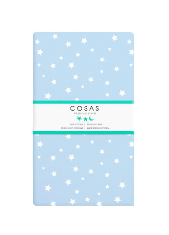 Простынь на резинке 80х160 LIGHT BLUE STARFALL (4822052089613) Cosas (263694889)