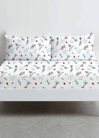 Простирадло на резинці в дитяче ліжечко 60х120 BLUE WILDFLOWERS (4822052096567) Cosas (263694981)