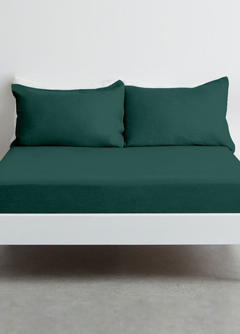 Простирадло на резинці 140х200 DARK GREEN (4822052095003) Cosas (263694674)