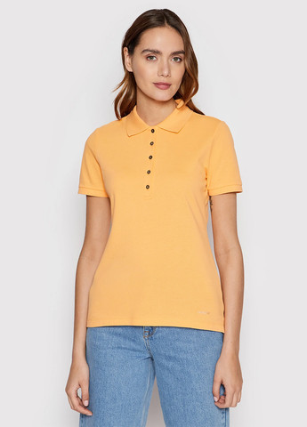 Оранжевая женская футболка-женское пудровое поло Geox однотонная