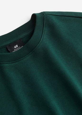 Свитшот H&M - крой темно-зеленый - (263929514)