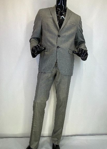 Серый демисезонный костюм классический брючный Roberto Cavalli Class