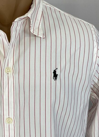 Белая рубашка в полоску Ralph Lauren