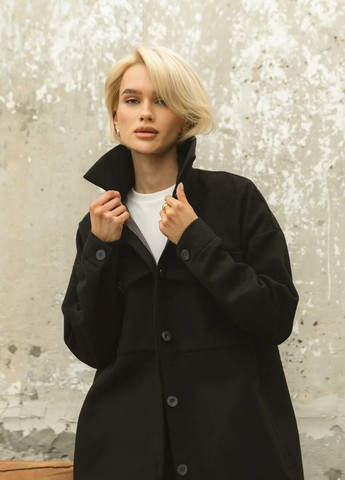 Черное демисезонное Пальто-рубашка Free & Easy пальто-рубашка Seventeen