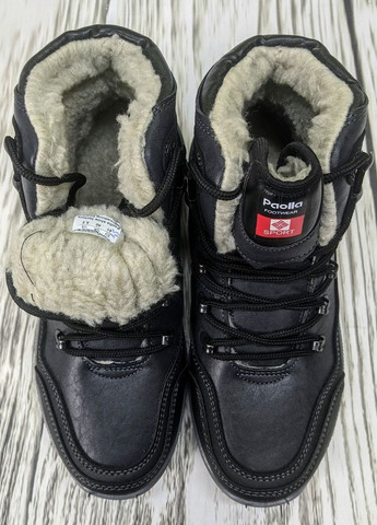 Серые зимние ботинки мужские зимние на шнурках Paolla