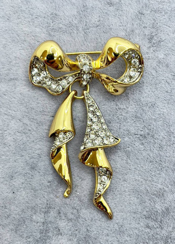 Брошка металева бантик No Brand (263948320)