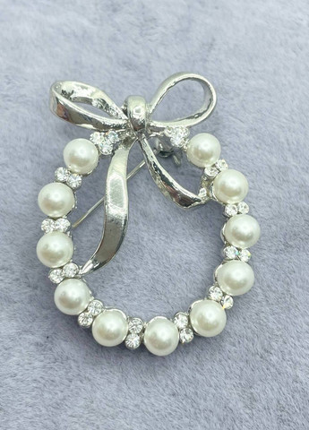 Брошка металлическая с бантиком No Brand (263948303)