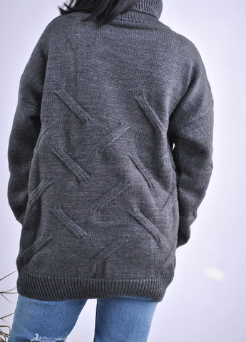 Темно-сірий зимовий подовжений светр Berta Lucci