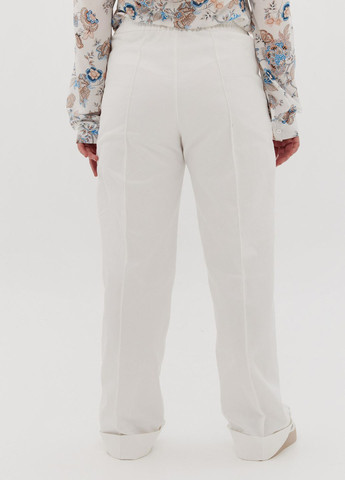 Белые кэжуал демисезонные брюки Garne