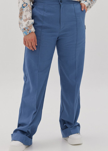 Синие кэжуал демисезонные брюки Garne