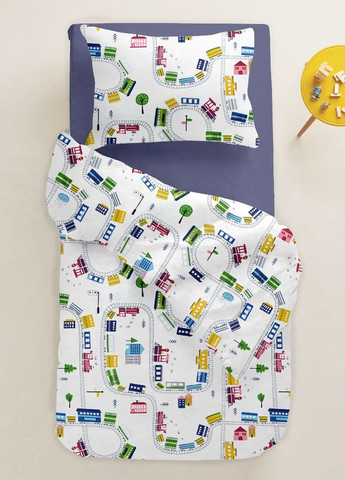 Підліткова постіль з простирадлом на резинці RAILWAY (4822052090510) Cosas (264189193)