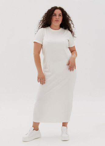 Белое кэжуал платье gynar Garne однотонное