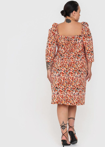 Оранжевое кэжуал платье narine Garne однотонное