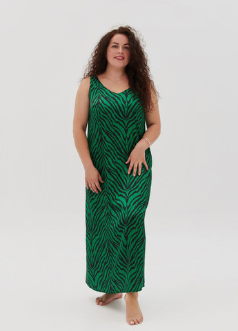 Зеленое кэжуал платье megg Garne однотонное