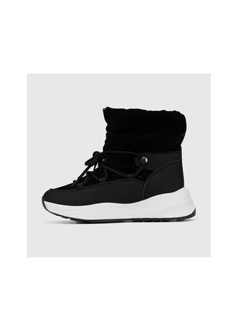 Черные сапоги дутики Happy